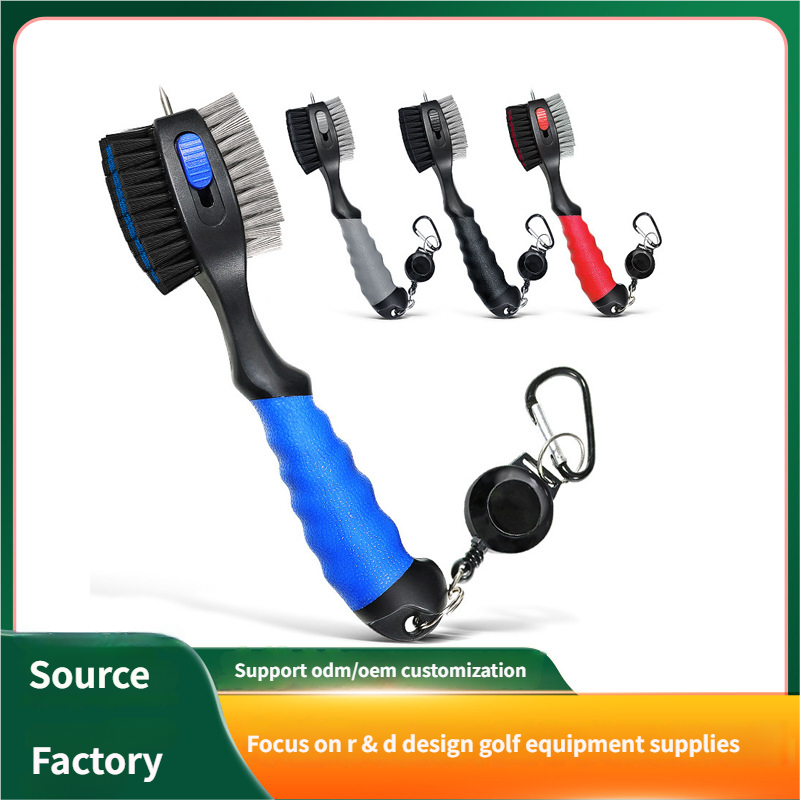 Golf brush multifunctional cleaning brush golf club face brush double-sided cleaning brush golf accessories factory wholesale
