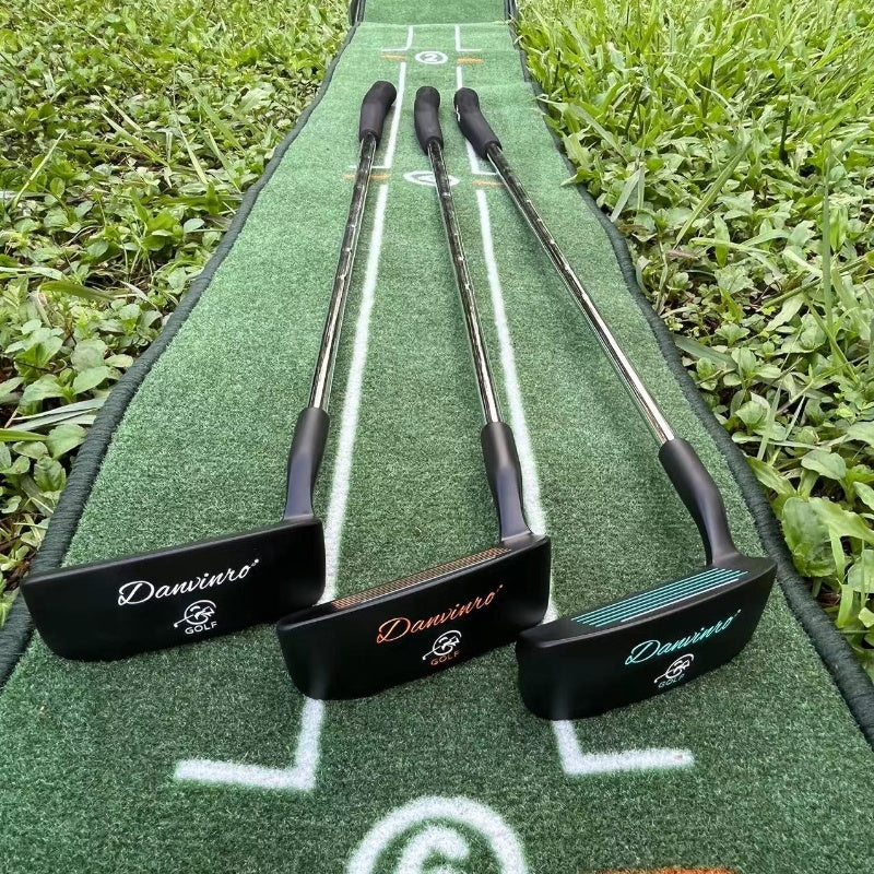 The small semi-circular golf push rod PUTTER features a portable, slip resistant, and lightweight design, allowing for high-precision bi-directional tapping into the hole