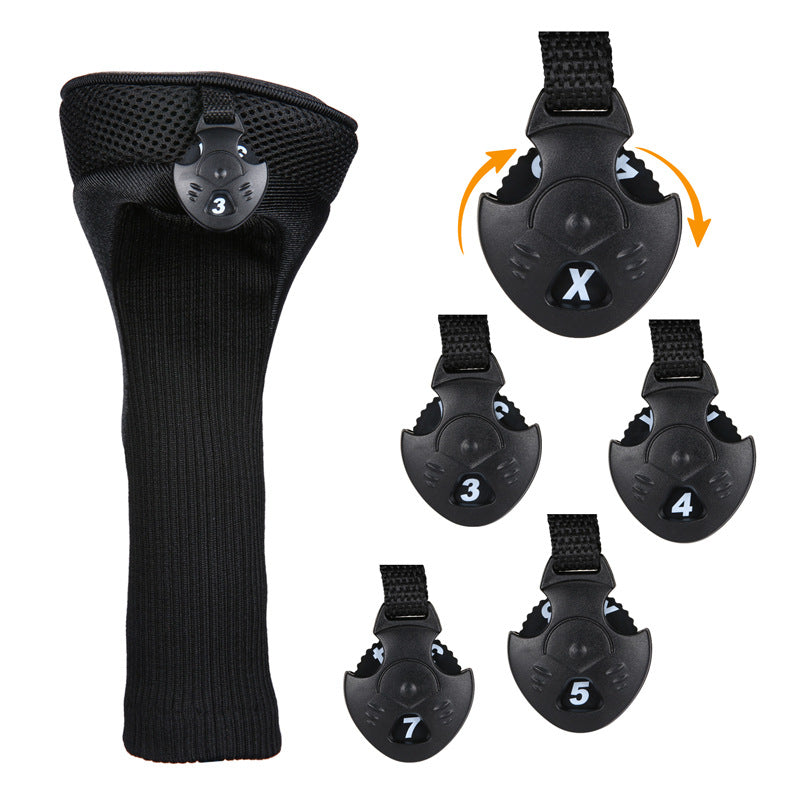Golf club head covers for fairway woods, drivers, and hybrids, 3-piece long-neck mesh golf club head cover set for sports enthusiasts