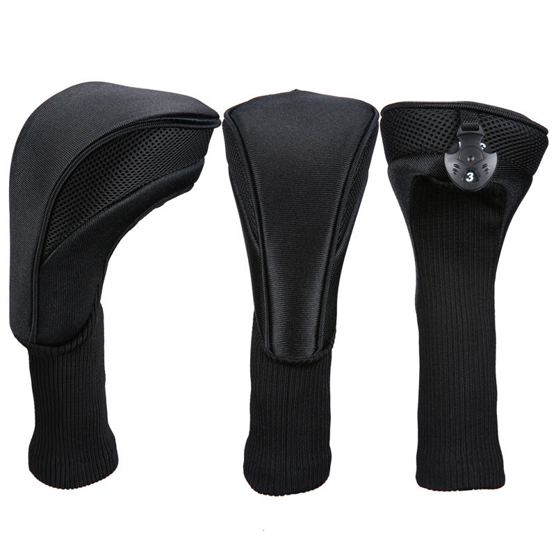 Golf club head covers for fairway woods, drivers, and hybrids, 3-piece long-neck mesh golf club head cover set for sports enthusiasts