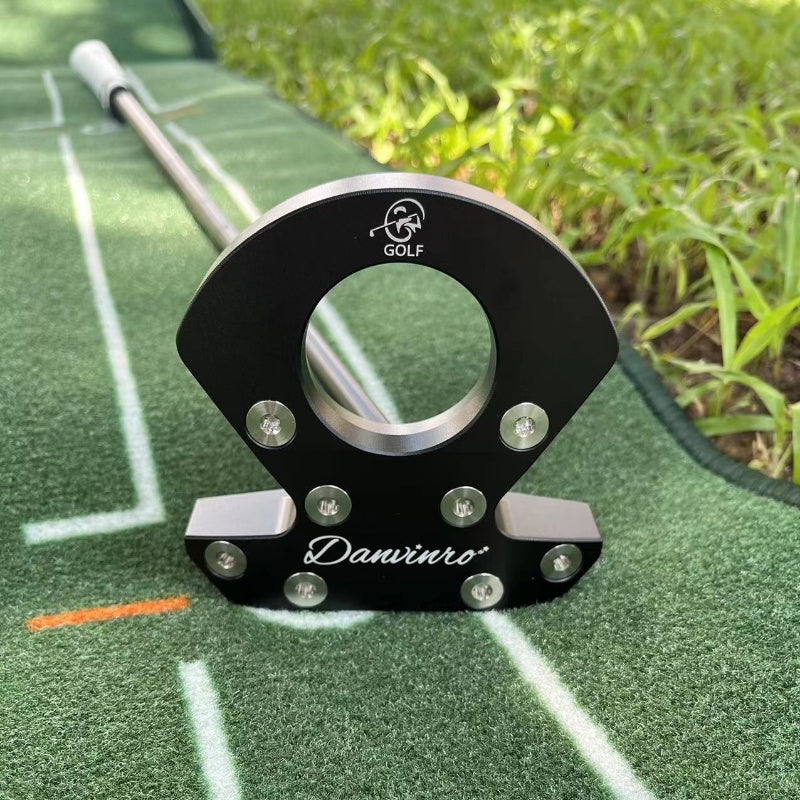 Men's Golf Putter with Auto-Balance and Face Return - Big Black Bull Horn Design