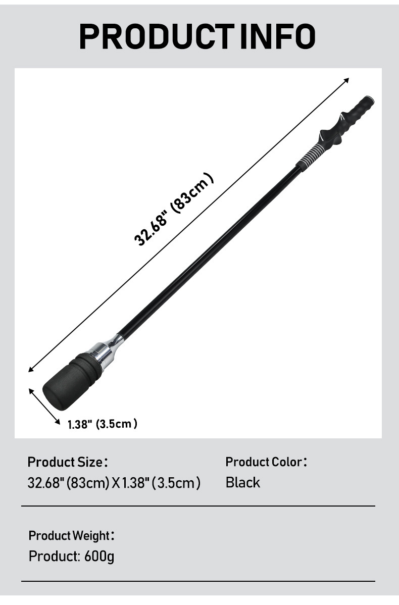 Bestseller Golf Swing Trainer - Audible Practice Stick with Foam Cover