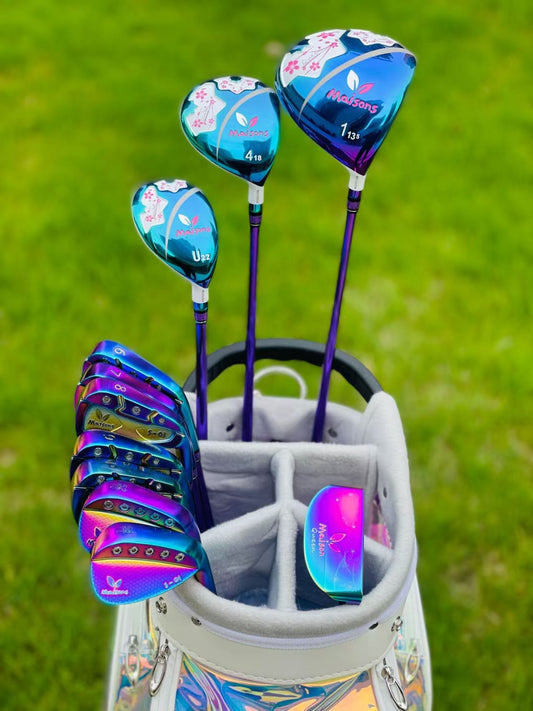 Elegant Ladies Composite Set (Right & Left Hand) Beginner Practice Golf Clubs Titanium for Women