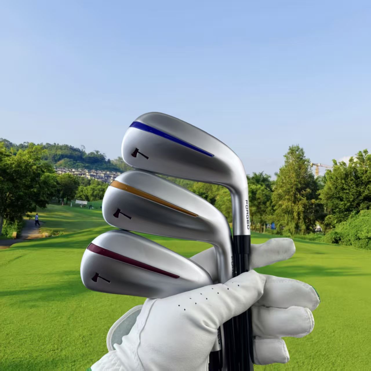 Golf club, long-range, high tolerance, with a pure carbon fiber shaft for precise hitting