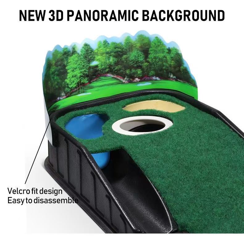Golf sand hole push rod training device, practice tool, automatic indoor return ball, anti-skid green