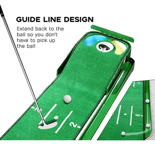 Best-Seller! Mini Putting Mat | Factory Stock • Portable Indoor/Outdoor Use • Compact Golf Putting Green Trainer • Direct from Manufacturer