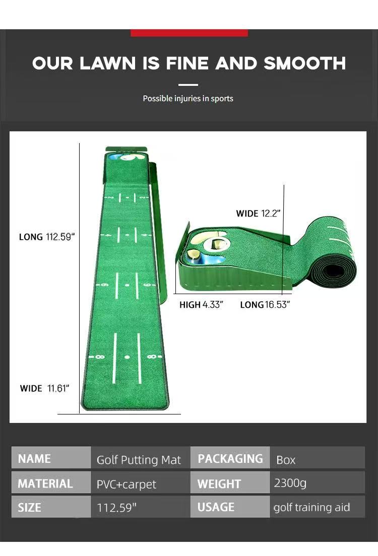 Best-Seller! Mini Putting Mat | Factory Stock • Portable Indoor/Outdoor Use • Compact Golf Putting Green Trainer • Direct from Manufacturer