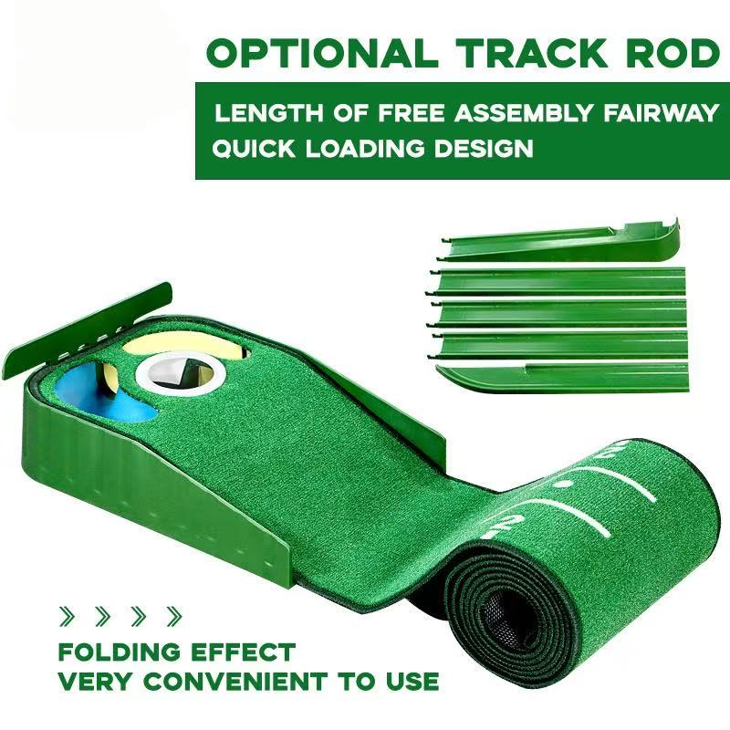 Best-Seller! Mini Putting Mat | Factory Stock • Portable Indoor/Outdoor Use • Compact Golf Putting Green Trainer • Direct from Manufacturer