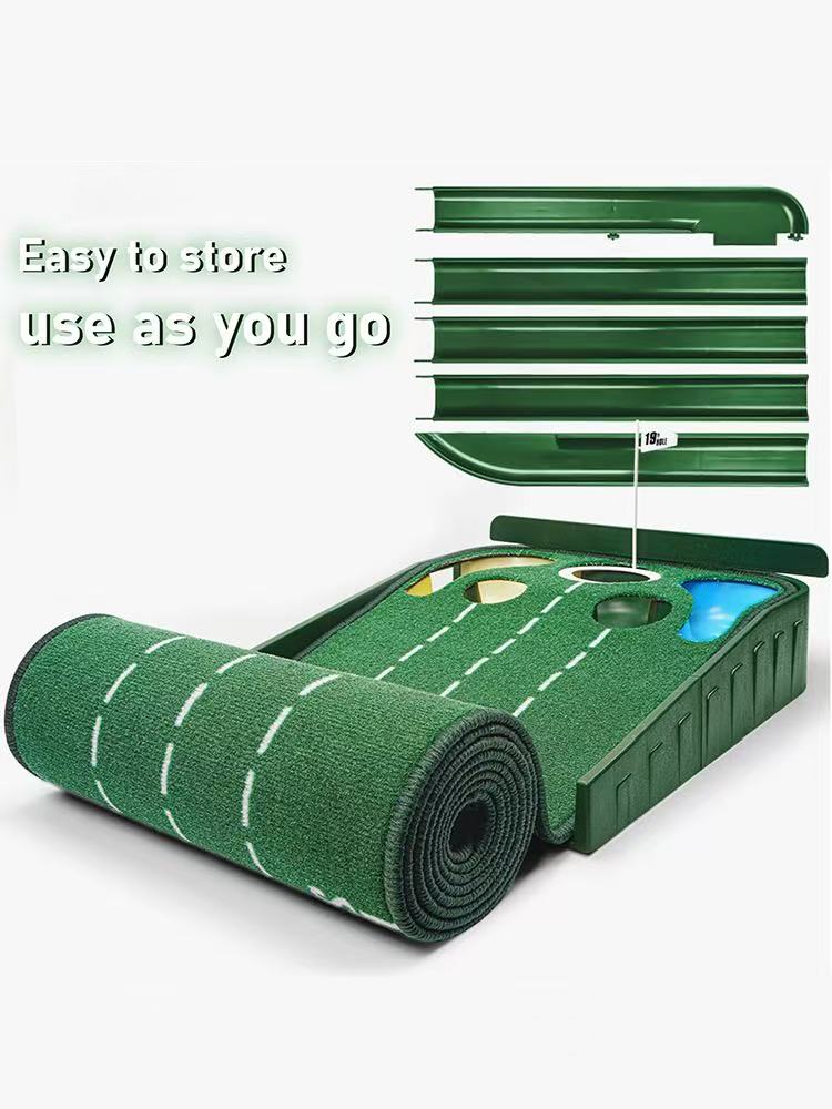 Best-Seller! Mini Putting Mat | Factory Stock • Portable Indoor/Outdoor Use • Compact Golf Putting Green Trainer • Direct from Manufacturer