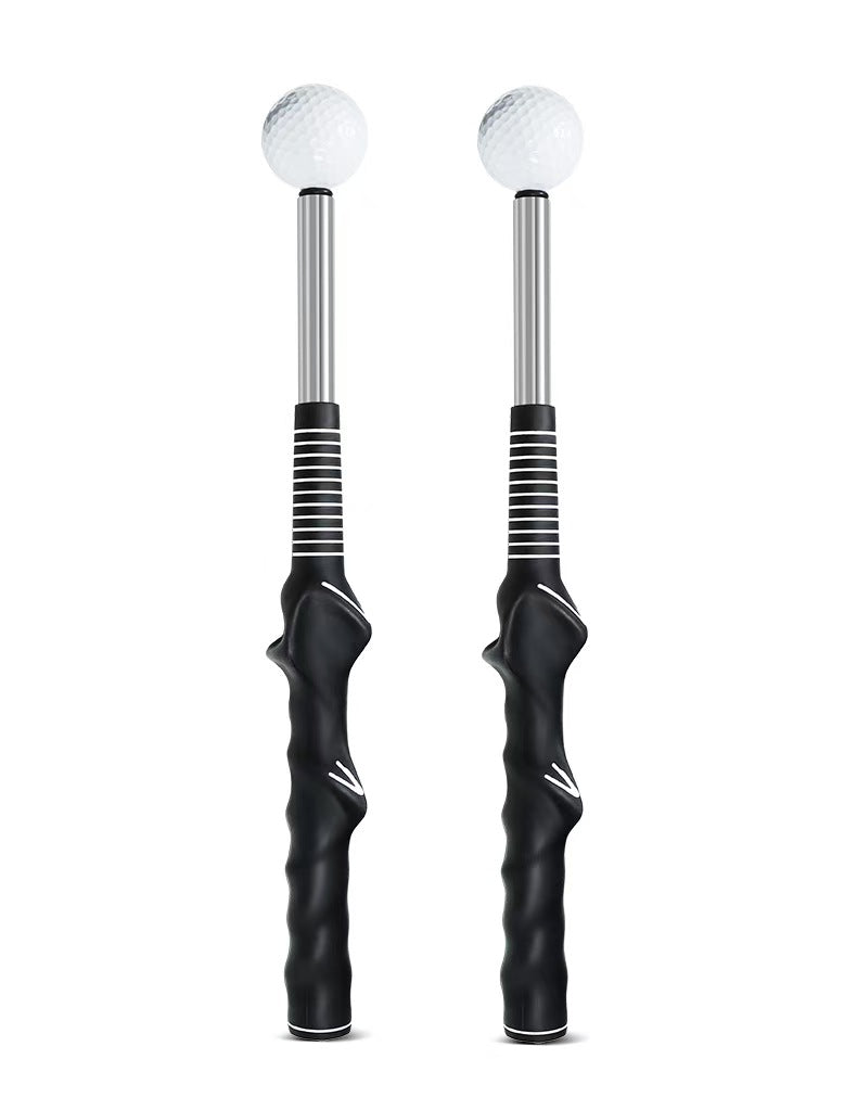 Audio Feedback Golf Swing Stick - Adjustable Length Trainer that produces a sound on each swing to promote proper tempo and form.