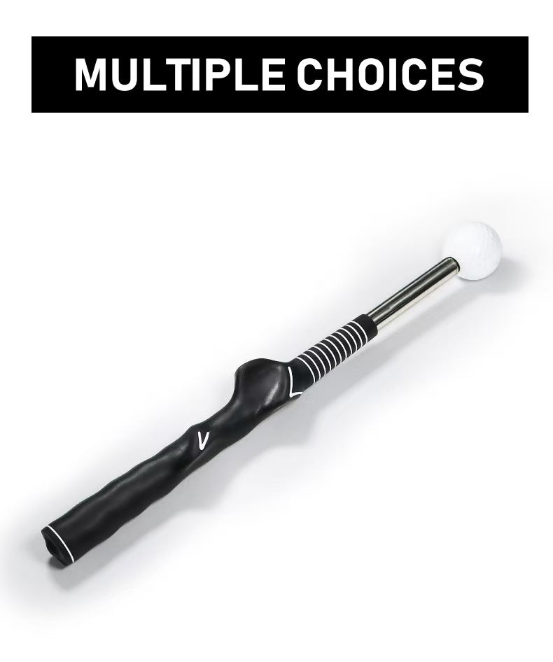 Audio Feedback Golf Swing Stick - Adjustable Length Trainer that produces a sound on each swing to promote proper tempo and form.