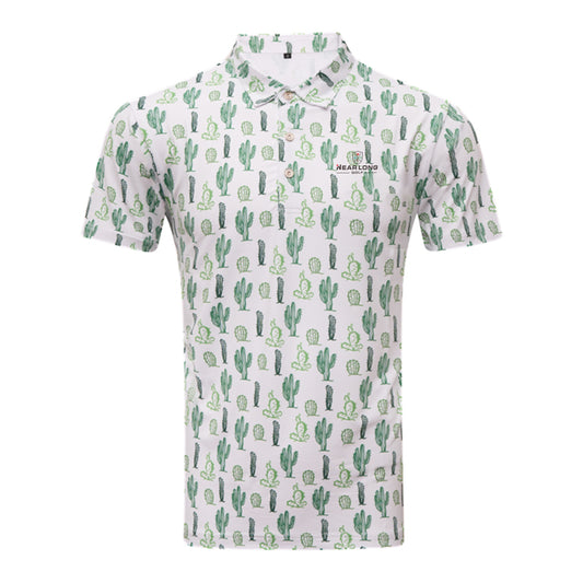 Men's Golf Polo Summer Short Sleeve T-Shirt Sports Golf Polo Shirt Quick Drying Sweating Elastic Breathable Sunscreen Top Golf Shirt Moisture Wicking Golf Polo