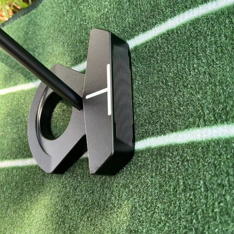 Men's Golf Putter with Auto-Balance and Face Return - Big Black Bull Horn Design