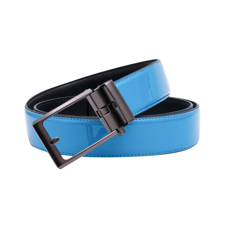Golf automatic buckle belt, pure cowhide men's pants belt, golf belt,
