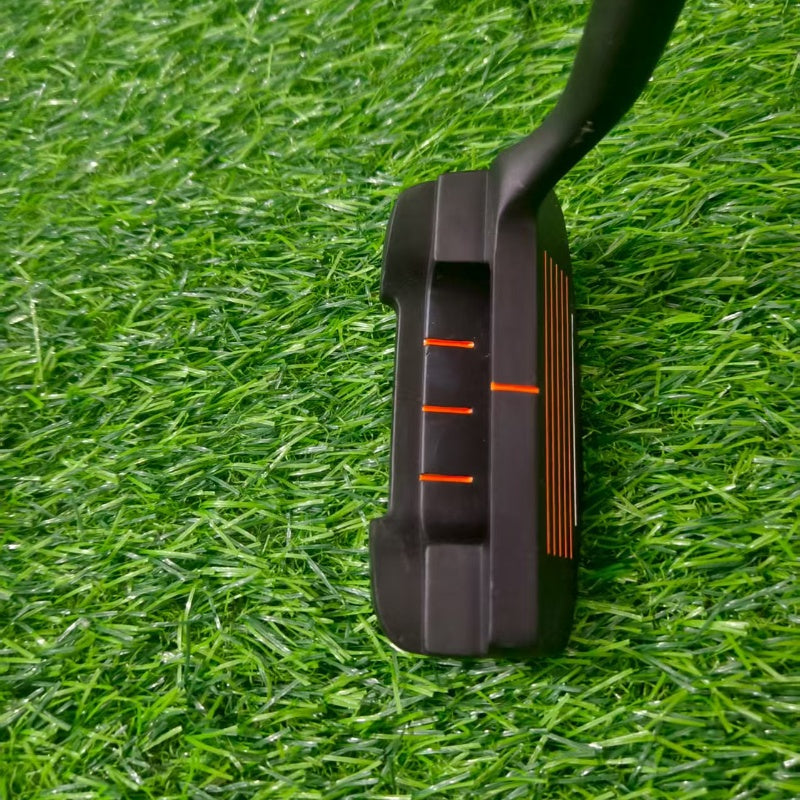 The small semi-circular golf push rod PUTTER features a portable, slip resistant, and lightweight design, allowing for high-precision bi-directional tapping into the hole