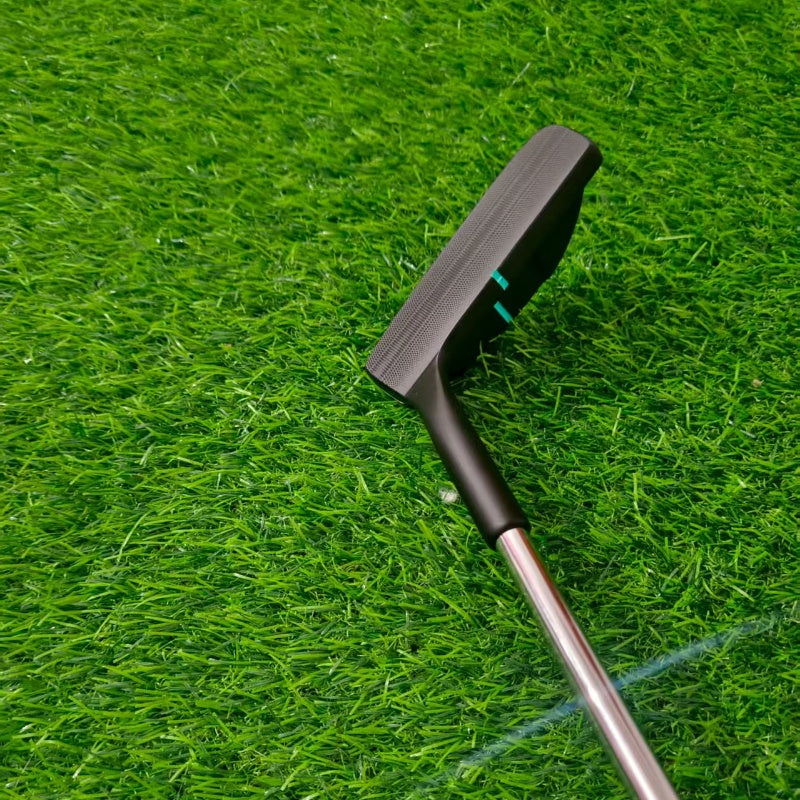 The small semi-circular golf push rod PUTTER features a portable, slip resistant, and lightweight design, allowing for high-precision bi-directional tapping into the hole