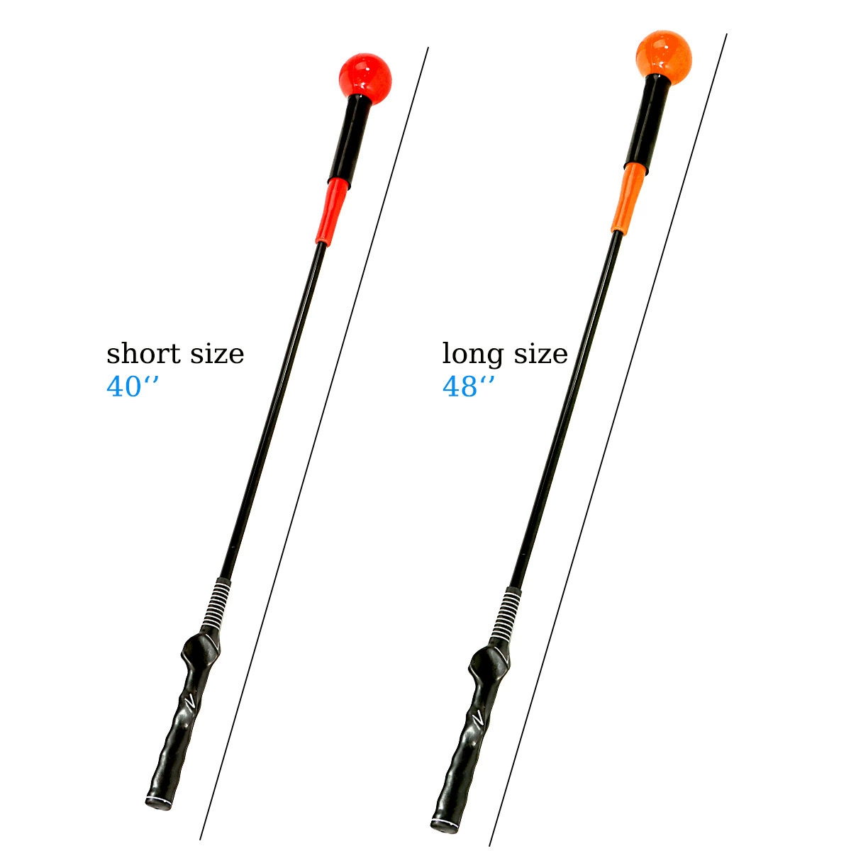 48-Inch Golf Swing Trainer - Contoured Grip Practice Rod (100cm/120cm Available)