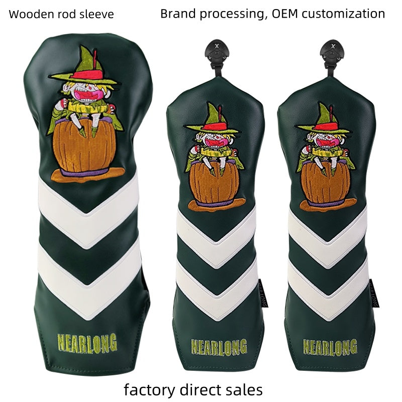 Golf waterproof wooden club cover embroidery protective cover swordfish cap club head cover No. 1 wooden ball head protective cap cover wooden club cover