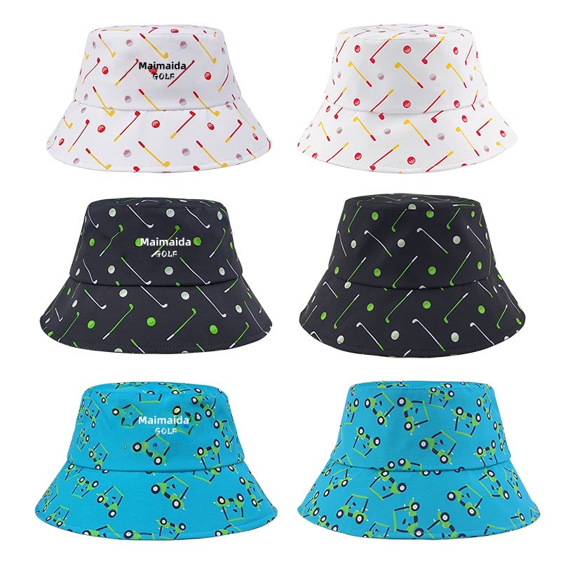 Golf casual men's and women's fashionable fisherman hats, breathable sun protection and sunshade hats, golf