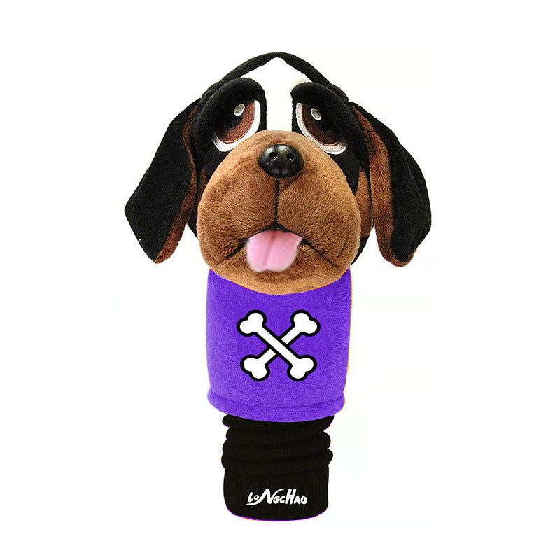 Funny golf club head cover, animal plush golf club head cover
