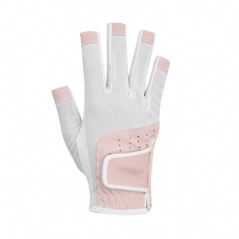 Custom Women's PU Mesh Golf Gloves - Durable & Breathable