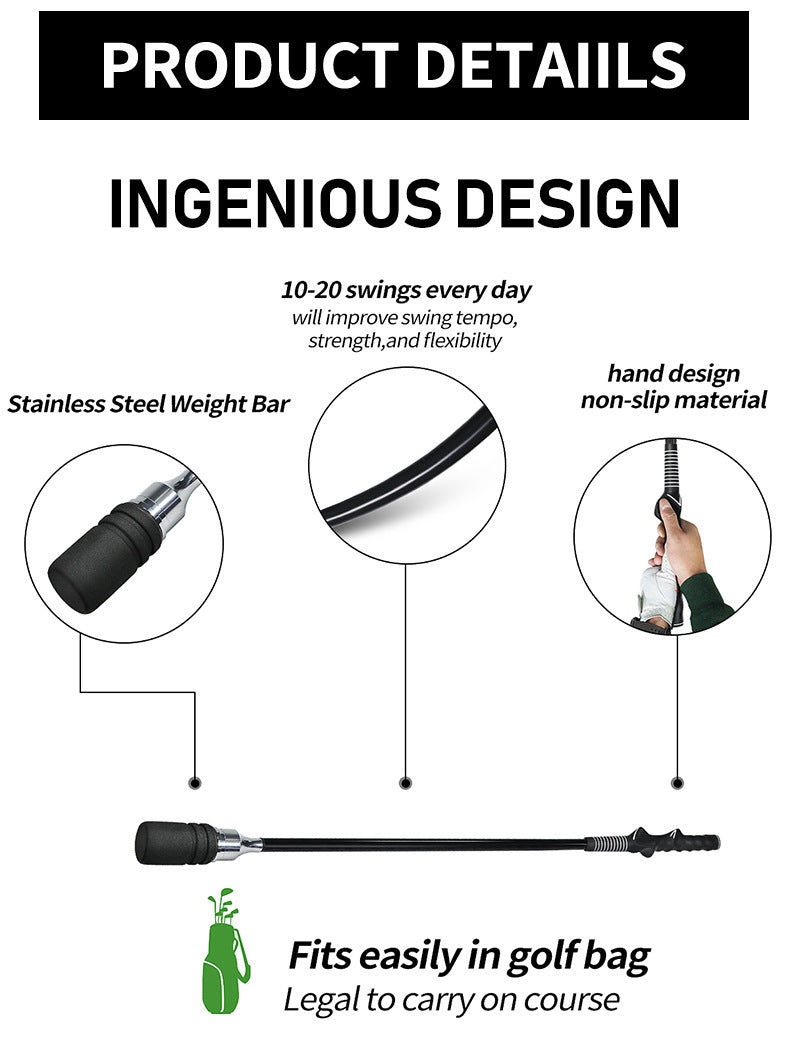 Bestseller Golf Swing Trainer - Audible Practice Stick with Foam Cover