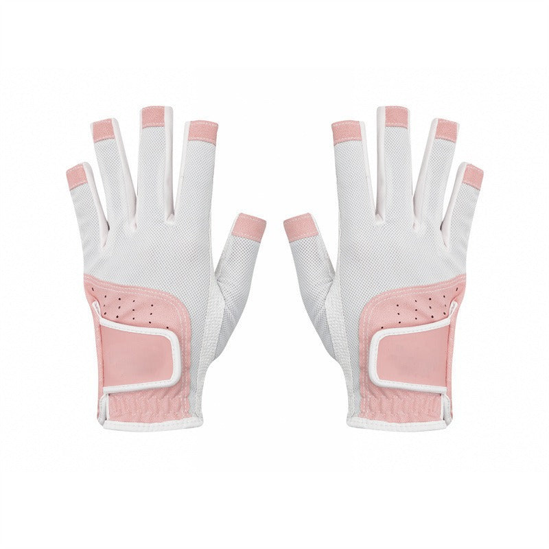 Custom Women's PU Mesh Golf Gloves - Durable & Breathable