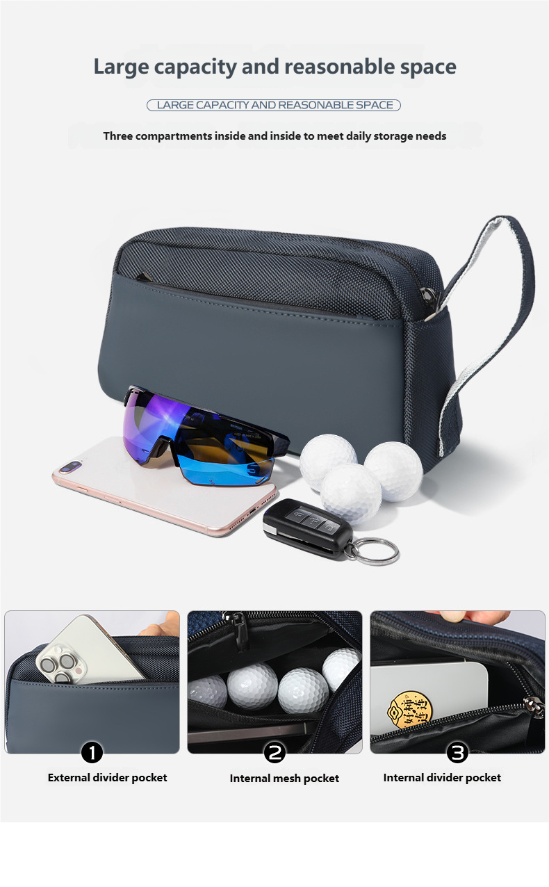 Golf Handbag for Men, Large Capacity Waterproof Wallet Organizer Clutch