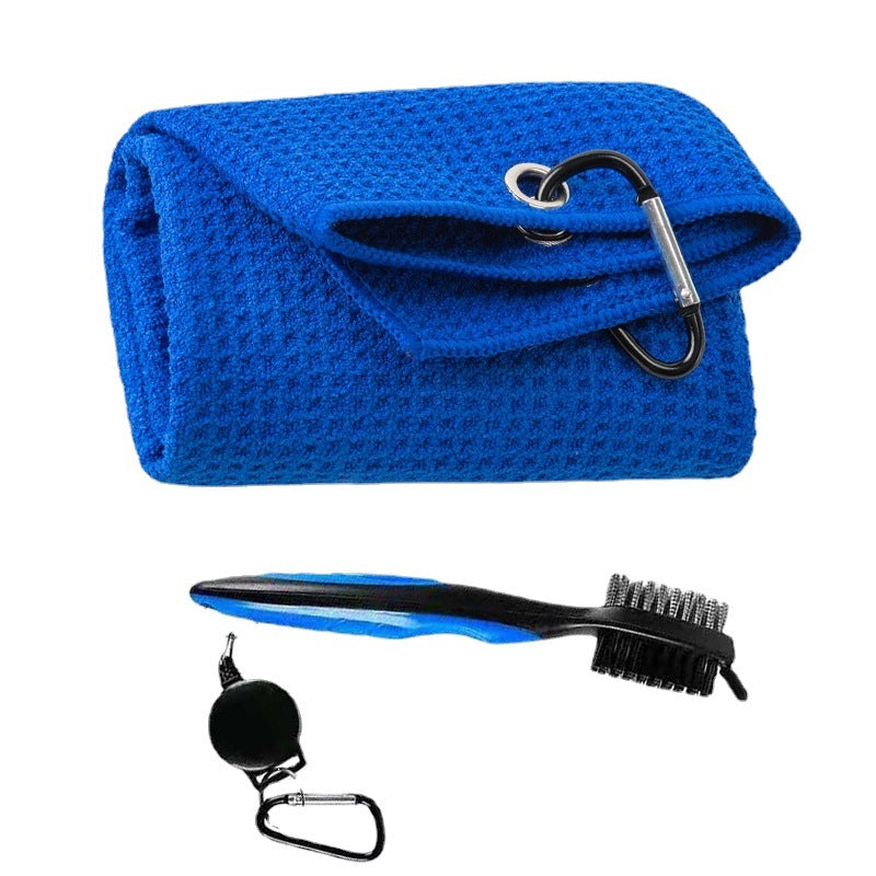 Large Golf Cleaning Brush | Stainless Steel & Copper Bristles | Blue/Black | Wholesale