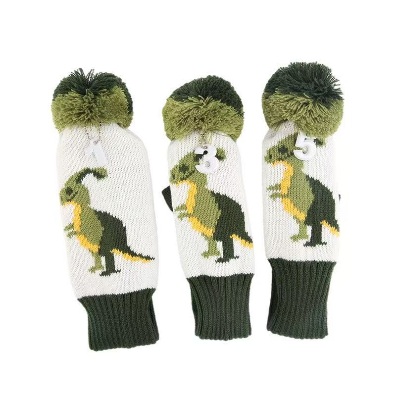 Golf club covers, full set of wood 1/3/5 protection covers, Samoyed wood club covers with cute cartoon colors, protective covers, iron covers, waterproof golf cap covers