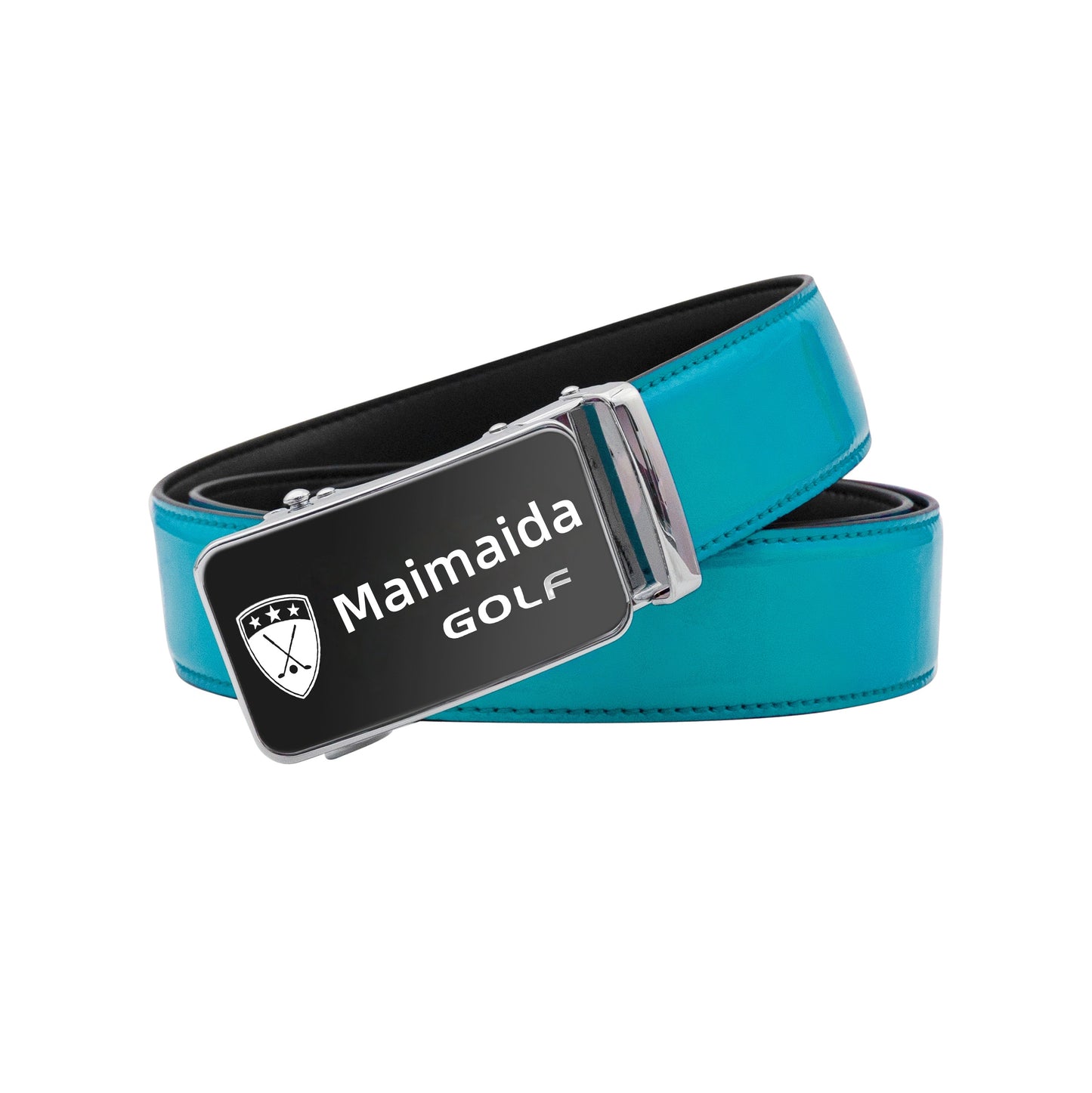 Golf automatic buckle belt, pure cowhide men's pants belt, golf belt,