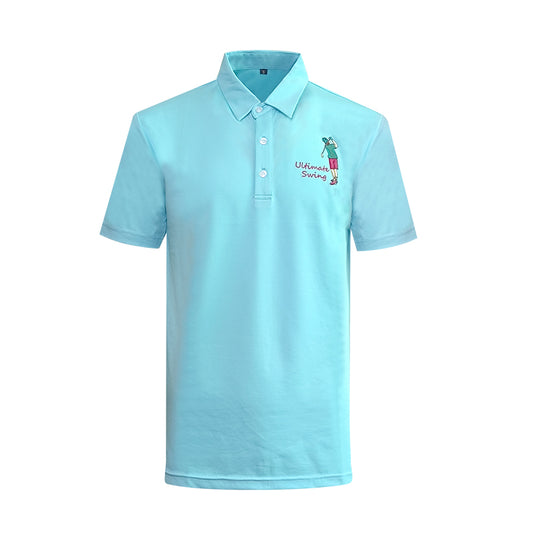 Men's Golf Polo Summer Short Sleeve T-Shirt Sports Golf Polo Shirt Quick Drying Sweating Elastic Breathable Sunscreen Top Golf Shirt Moisture Wicking Golf Polo