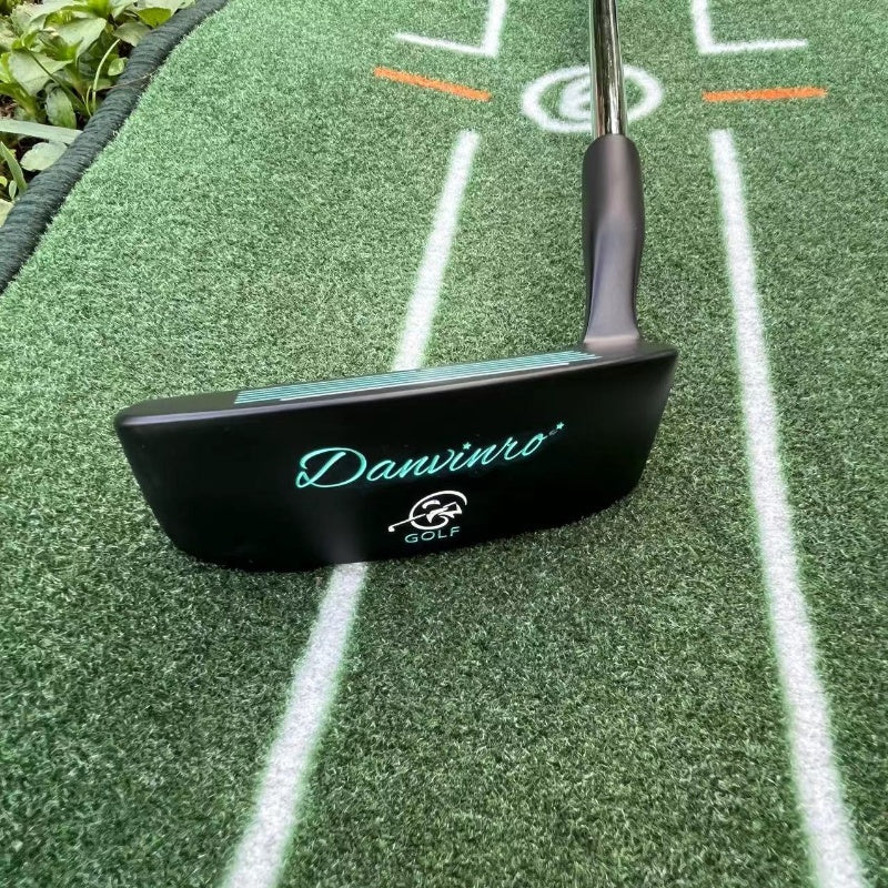The small semi-circular golf push rod PUTTER features a portable, slip resistant, and lightweight design, allowing for high-precision bi-directional tapping into the hole