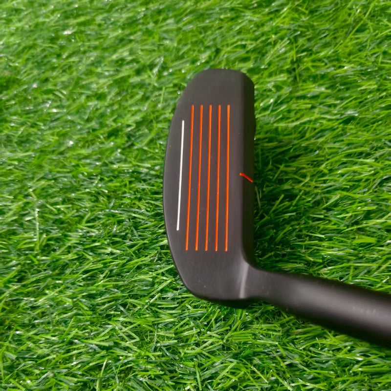 The small semi-circular golf push rod PUTTER features a portable, slip resistant, and lightweight design, allowing for high-precision bi-directional tapping into the hole