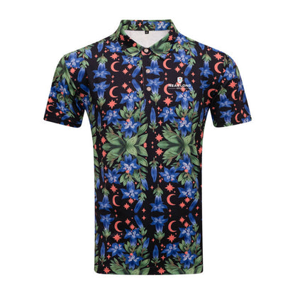 Men's Golf Polo Summer Short Sleeve T-Shirt Sports Golf Polo Shirt Quick Drying Sweating Elastic Breathable Sunscreen Top Golf Shirt Moisture Wicking Golf Polo