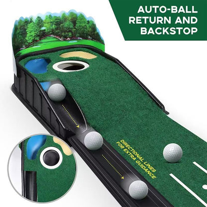 Golf sand hole push rod training device, practice tool, automatic indoor return ball, anti-skid green