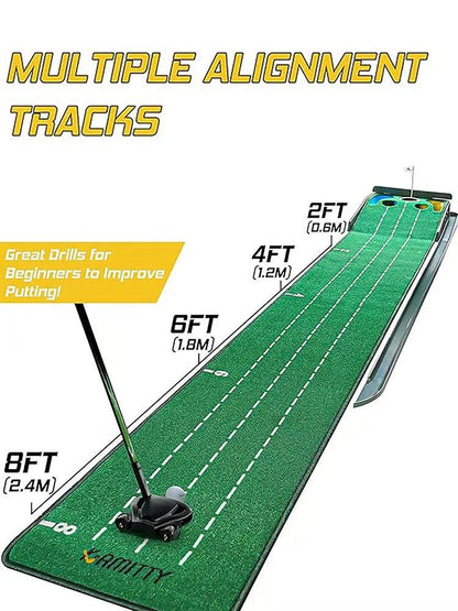 Best-Seller! Mini Putting Mat | Factory Stock • Portable Indoor/Outdoor Use • Compact Golf Putting Green Trainer • Direct from Manufacturer