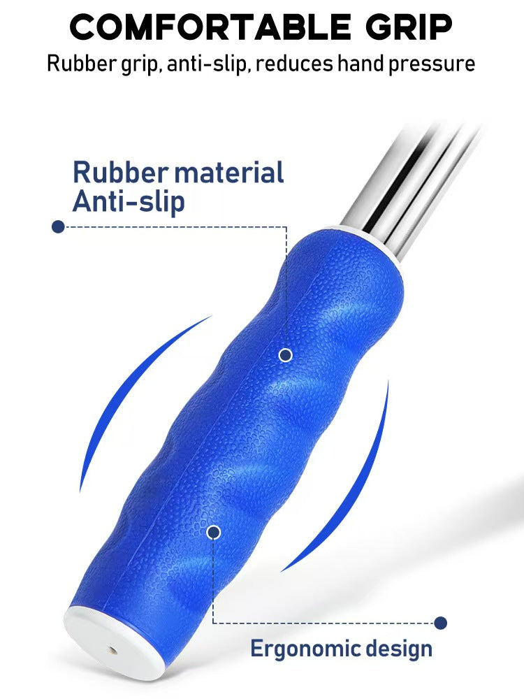 Golf Ball Retriever, White Cage with Blue-Yellow Grip (Factory Direct)