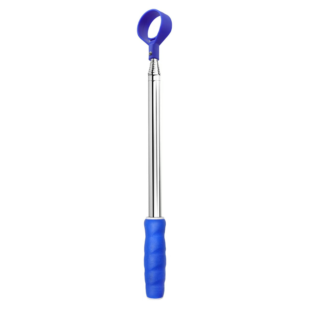 Golf Ball Retriever, White Cage with Blue-Yellow Grip (Factory Direct)