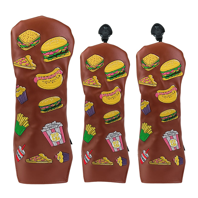 Golf waterproof wooden pole cover embroidery protective cover unisex double layer full set of wooden pole cover outdoor sports golf equipment