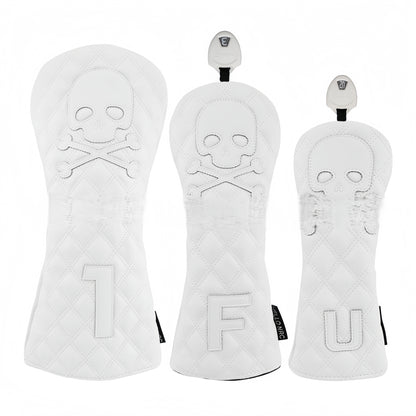 Golf club covers, colorful skeleton putter covers, embroidered putter covers, driver covers, fairway wood head covers, hybrid covers