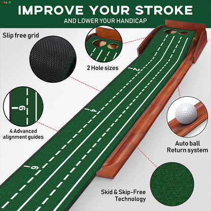 New Mini Putting Mat: Portable Indoor/Outdoor Golf Practice Green (In Stock, Manufacturer Direct)