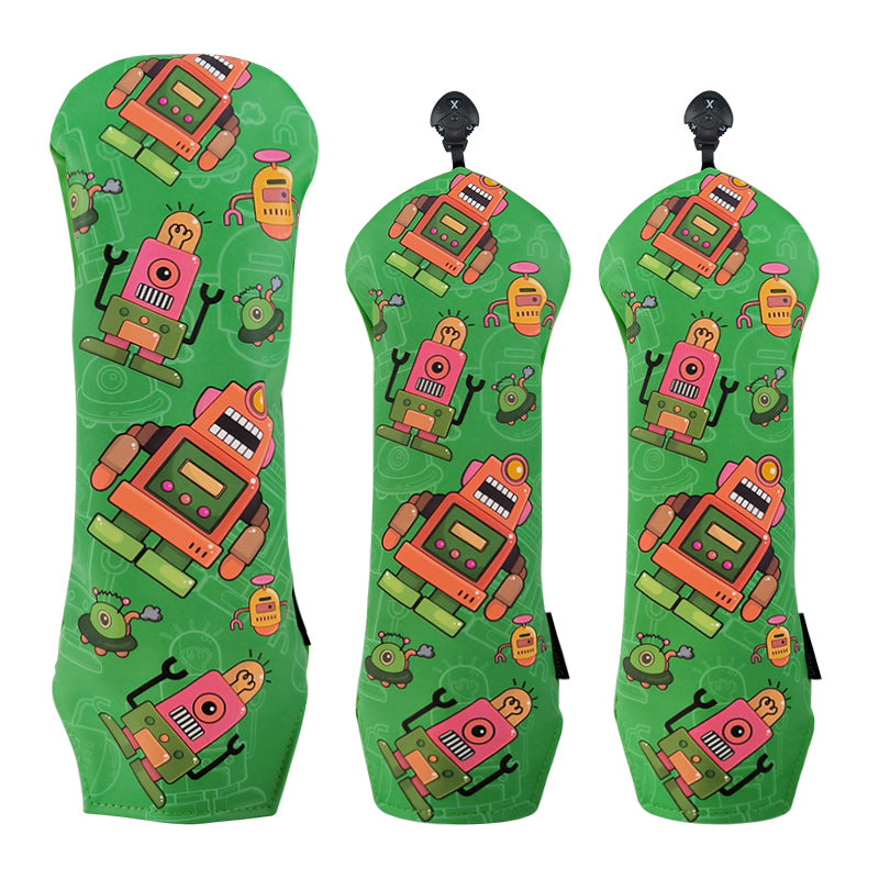 Golf waterproof wooden pole cover embroidery protective cover unisex double layer full set of wooden pole cover outdoor sports golf equipment